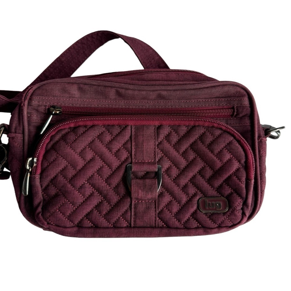 Lug Carousel Travel Purse Purple Pink Crossbody Belt Bag Small Cute Quilted